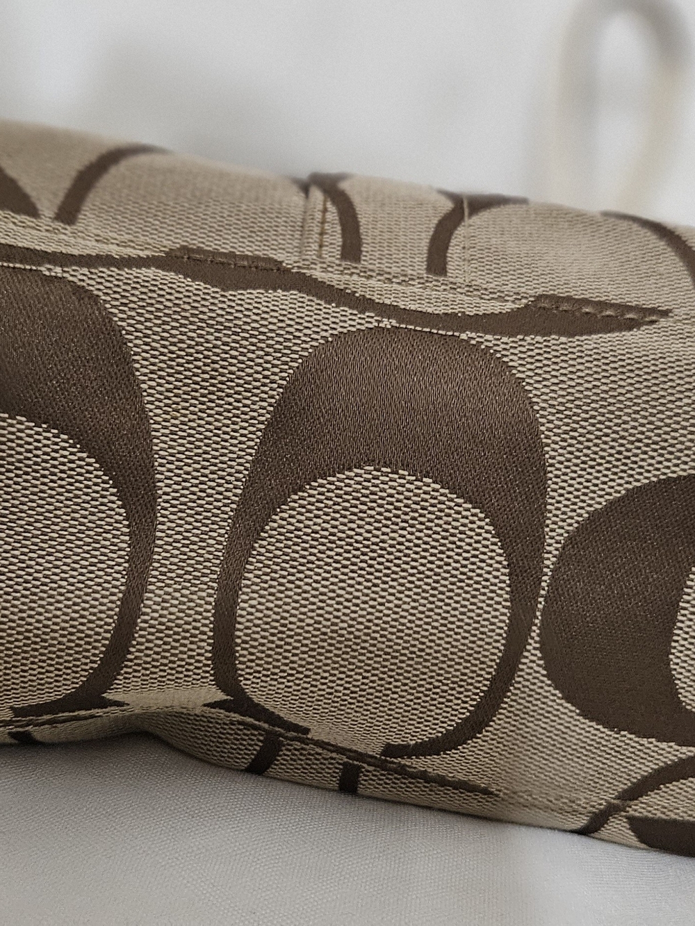 Coach Signature Canvas Tote in Brown and Cream - Picture 8 of 9